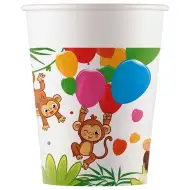 Vidám dzsungel mintás papírpohár 8db-os szett 200ml