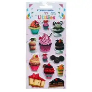 The Littlies: Édességes 3D pufi matrica szett 10x22cm-es íven