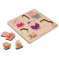 Eichhorn: Peppa malac fa fogantyús formaillesztő puzzle