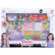 Ékszerkészítő szett színes gyöngyökkel és betűkockákkal