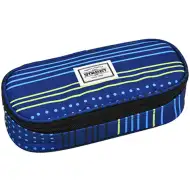 Street Dot Lines ovális, kék tolltartó 20x10x5cm