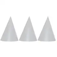 Ezüst színű party kalap 6db-os szett