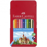 Faber-Castell: Színes ceruza szett 12db-os készlet fémdobozban