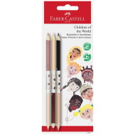 Faber-Castell: Children of the World testszínű színes ceruza készlet 3db-os