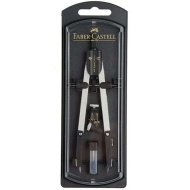 Faber-Castell: Gyorsállítású Körző Készlet – 3 részes, ezüst színben univerzális adapterrel