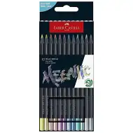 Faber-Castell: Black edition metál színű színesceruza készlet 12db