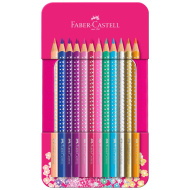 Faber-Castell: Sparkle 12 darabos színesceruza szett fém díszdobozban