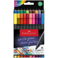 Faber-Castell: Grip színes 20db-os tűfilc készlet 0,4mm