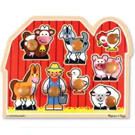 Farm fa forma puzzle fogantyúval - Melissa &amp; Doug