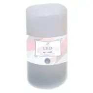 Dekor fehér LED-es gyertya 7,5x15cm
