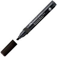 Faber-Castell: Permanent Marker fekete alkoholos filctoll vágott heggyel