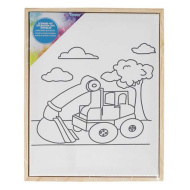 Spirit: Feszített kotrógép mintás festővászon 24x30cm-es