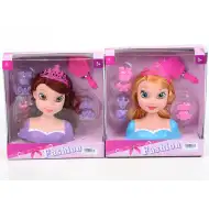 Fésülhető hercegnő babafej kiegészítőkkel kétféle változatban