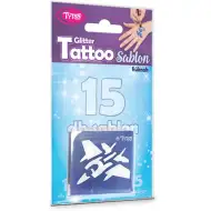 Fiús csillámtetoválás sablon szett 15db-os