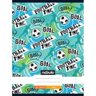 Nebulo: Tűzött sima Football time feliratos füzet 80-32 A/4