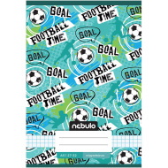 Nebulo: Tűzött football time feliratos kockás füzet 27-32 A/5