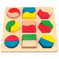 Formakirakó fajáték 18 elemmel