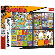 Garfield kalandjai 4x250db-os puzzle - Trefl