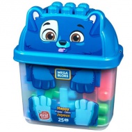 Mega Bloks: Boldog kiskutyus építőszett vödörben - Mattel