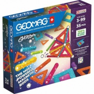 Geomag Glitter panels 35db-os csillámos mágneses építőjáték
