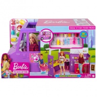 Barbie: Street Food pink kocsi kiegészítőkkel - Mattel