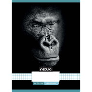 Nebulo: Tűzött kockás füzet gorilla mintás 87-32 A/4