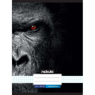 Nebulo: Tűzött kockás gorilla mintás füzet 87-32 A/4