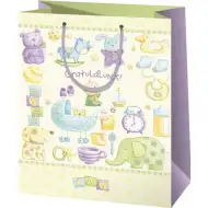 Gratulálunk! mintás közepes méretű ajándéktáska 18x23x10cm-es