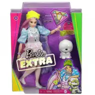 Barbie Extra: Baba csillogó ruhában, kiskedvenccel - Mattel