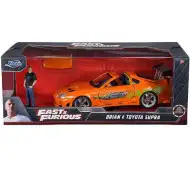 Halálos iramban: Brian figura és Toyota Supra autómodell 1/24 - Simba Toys