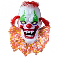 Hangot és fényt adó horror bohóc maszk