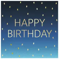 Kék színű szülinapi "Happy Birthday" feliratú 2 rétegű papírszalvéta 20db-os csomag