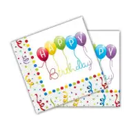 Happy Birthday papír szalvéta 20db-os 33x33cm-es