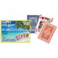 Happy Holiday vízálló plasztik römi kártya 2x55 lap - Piatnik