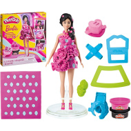 Play-Doh: Barbie Csillogó ékszerek és szalagok gyurma szett babával – Hasbro