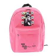 Taylor Swift mintás pink párnázott iskolatáska, hátizsák 39x17x44cm