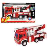 Hátrahúzós tűzoltóautó fénnyel és hanggal 1/16