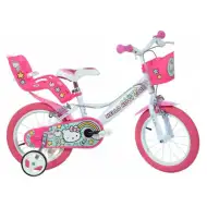 Hello Kitty rózsaszín-fehér gyerek bicikli 16-os méretben - Dino Bikes kerékpár