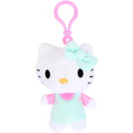 Hello Kitty plüss táskaklipp, 12 cm - mentazöld