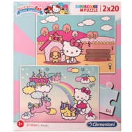 Hello Kitty Supercolor 2 az 1-ben puzzle 2x20db-os - Clementoni