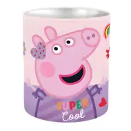 Peppa malac henger alakú fém asztali írószertartó 10x11cm