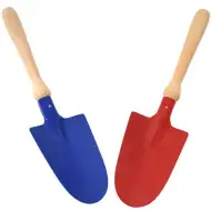 Fém homokozó ásó hosszú fa nyéllel