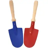Fém homokozó ásó rövid fa nyéllel