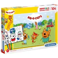 Ici pici cicák Double 2 az 1-ben 104db-os színezhető kétoldalas puzzle - Clementoni