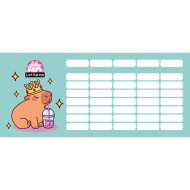 ICO: Lizzysuli Lollipop Capybara mintás egylapos, kétoldalas órarend