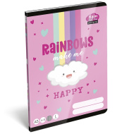 ICO: Lizzysuli Lollipop Rainbow szivárvány mintás vonalas füzet A/5 14-32