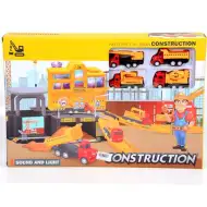 Ipartelep fénnyel és hanggal, 4db kisautóval