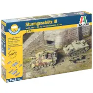 Italeri 1/72 Sturmgeschütz III rohamlöveg 2db-os makett szett