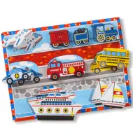 Járműves vastag fa formapuzzle 9 elemmel - Melissa &amp; Doug