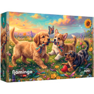 Flamingo by puzzle Játékos kiskutyák 400db-os puzzle - Trefl
